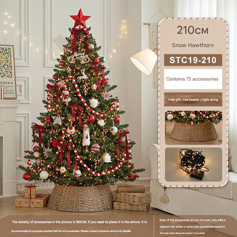 Cross-Border New Luxury Large Christmas Tree Package Tree Glowing Floor Ornament Mall Home Christmas Decorations