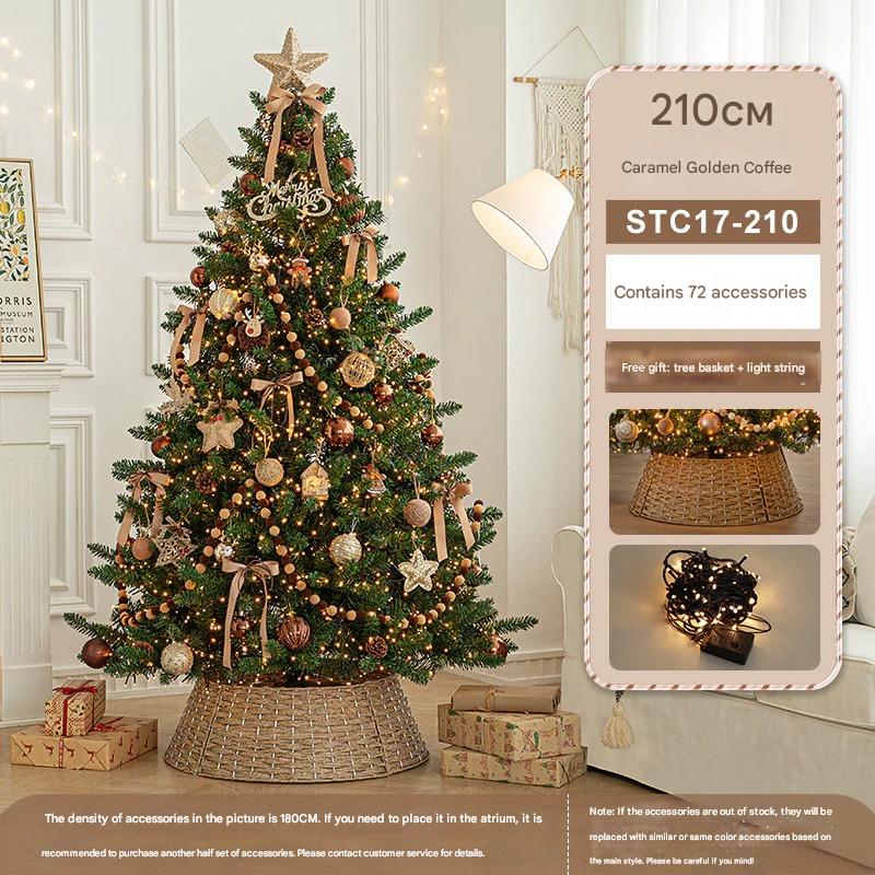 Cross-Border New Luxury Large Christmas Tree Package Tree Glowing Floor Ornament Mall Home Christmas Decorations