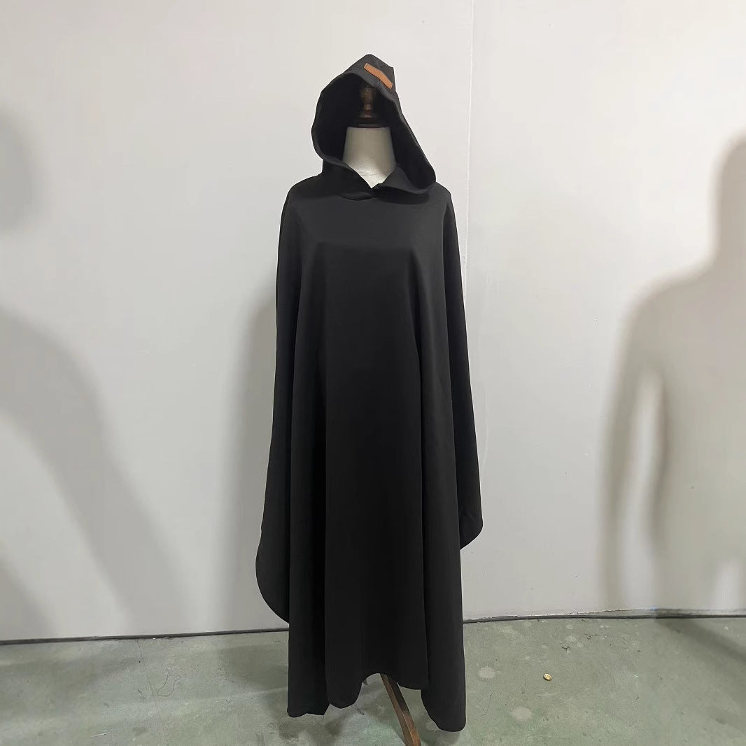 Men's Punk Hooded Wool Cloak Jacket – Warm, Loose-Fit Autumn Winter Coat for Stress Relief & Comfort