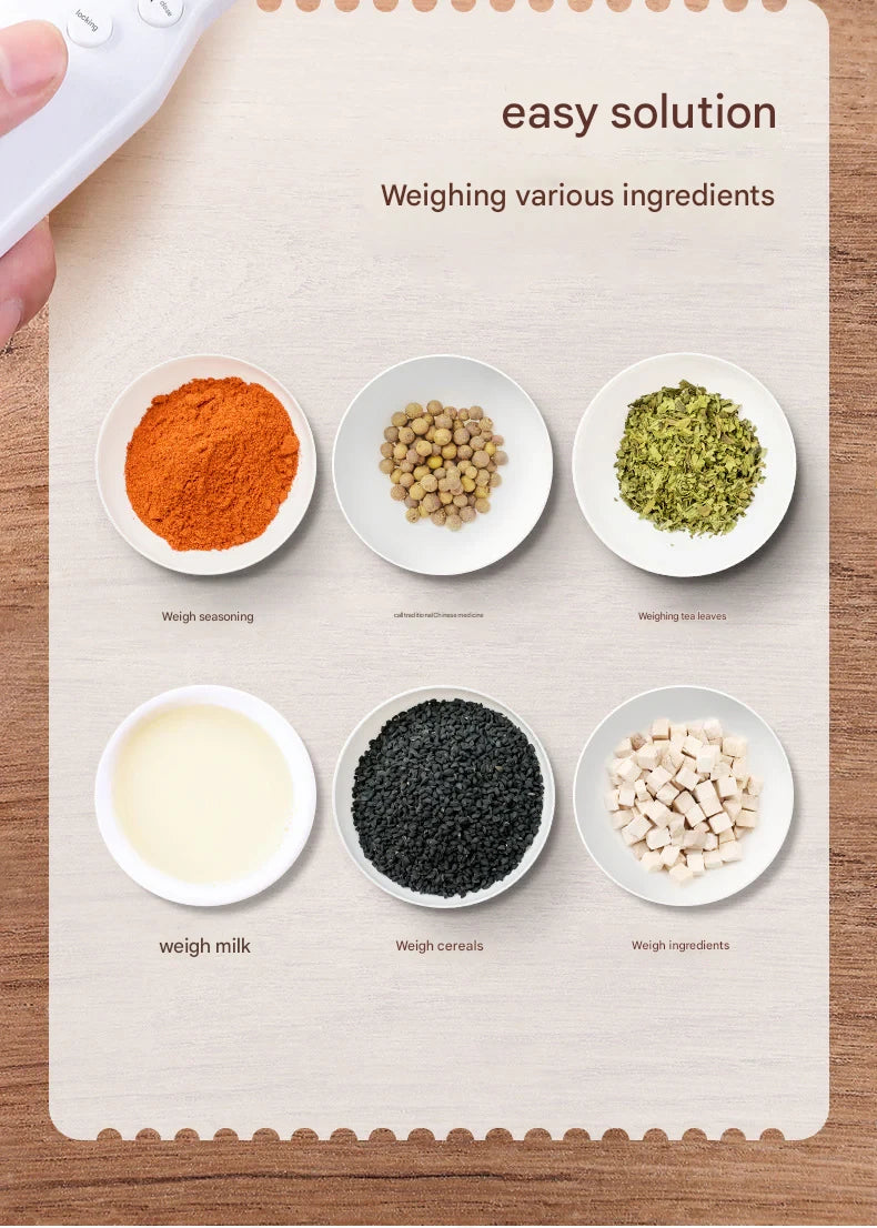 Kitchen Spoon Scale Baking Weighing Baby Milk Powder Infant Food Scale Household Measuring Spoon Detachable Head High Precision