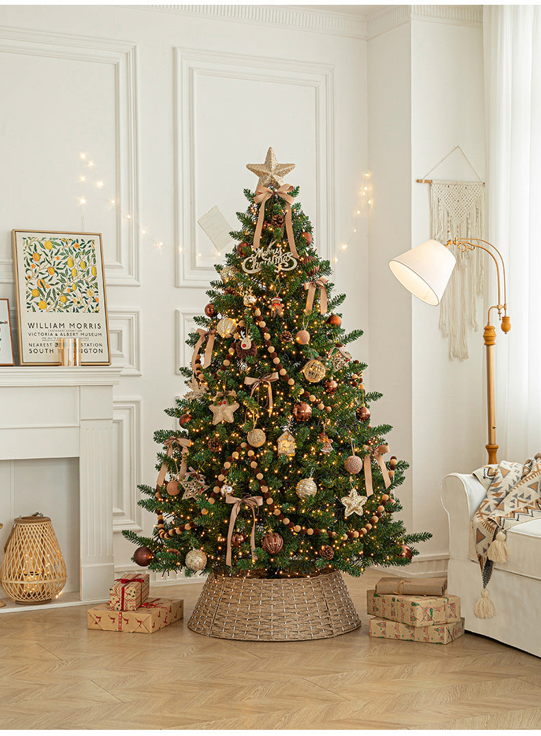 Cross-Border New Luxury Large Christmas Tree Package Tree Glowing Floor Ornament Mall Home Christmas Decorations