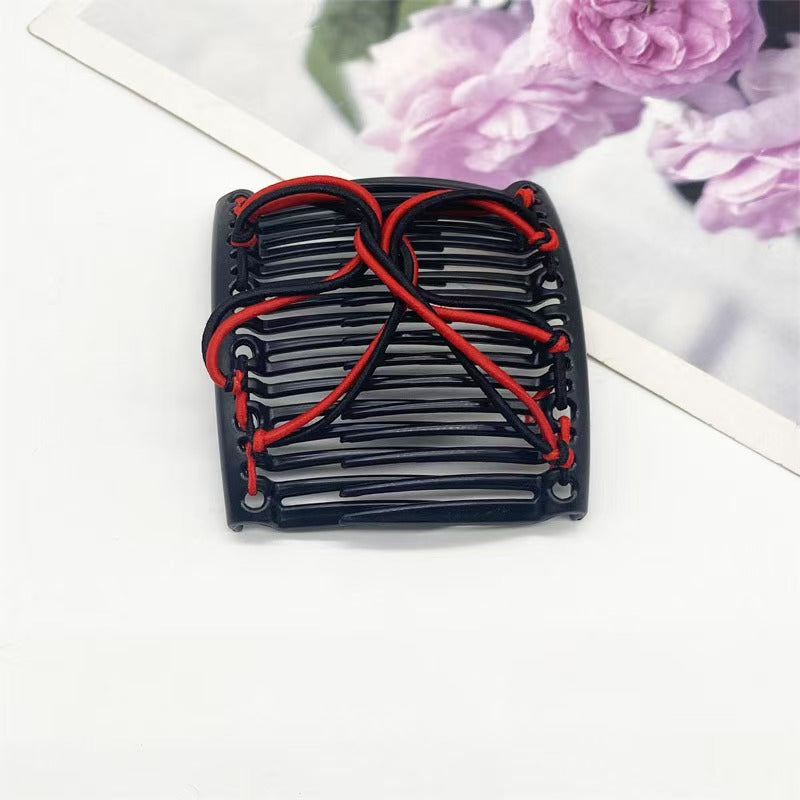 New European and American Fashion Magic Double Row Elastic Hair Comb Insert Comb Cross-Border AliExpress Back of Head Export Hair Styling Tool