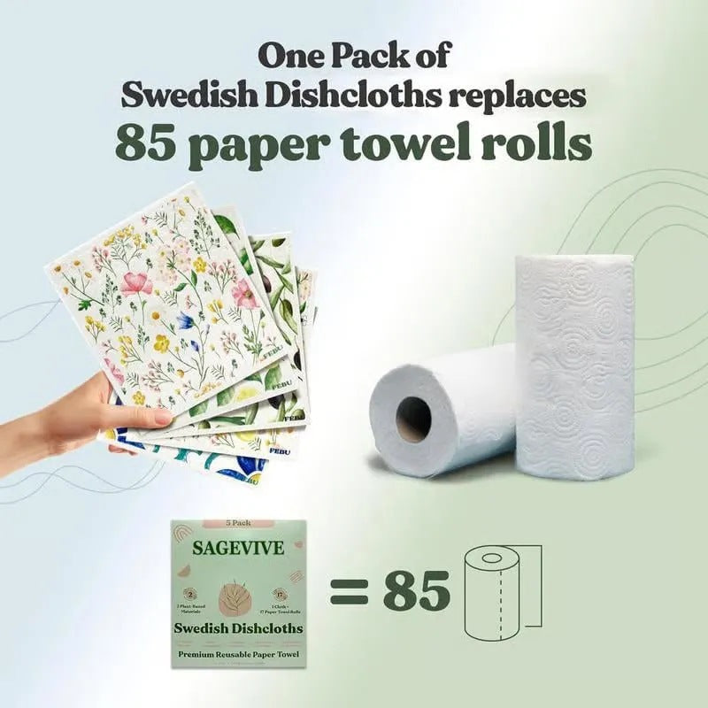 Cross-Border Eco Swedish Dishcloths – Reusable Absorbent Cleaning Cloths for Kitchen, Dishes &amp; Home Cleaning 