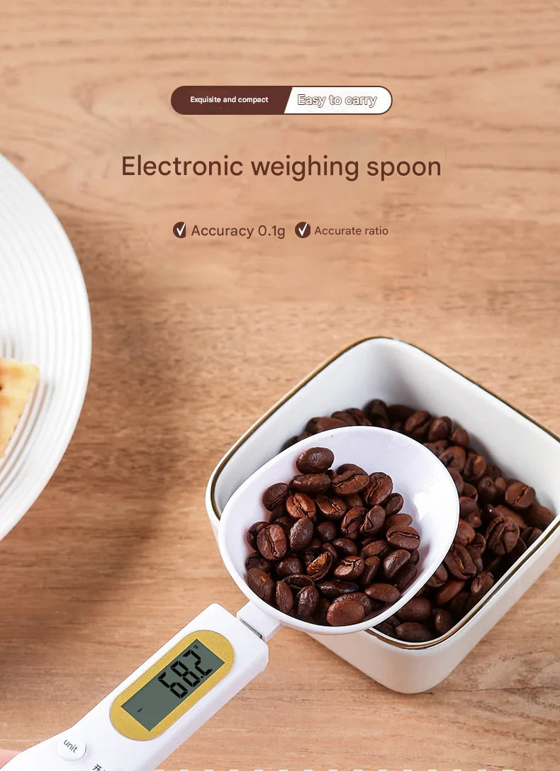 Kitchen Spoon Scale Baking Weighing Baby Milk Powder Infant Food Scale Household Measuring Spoon Detachable Head High Precision 