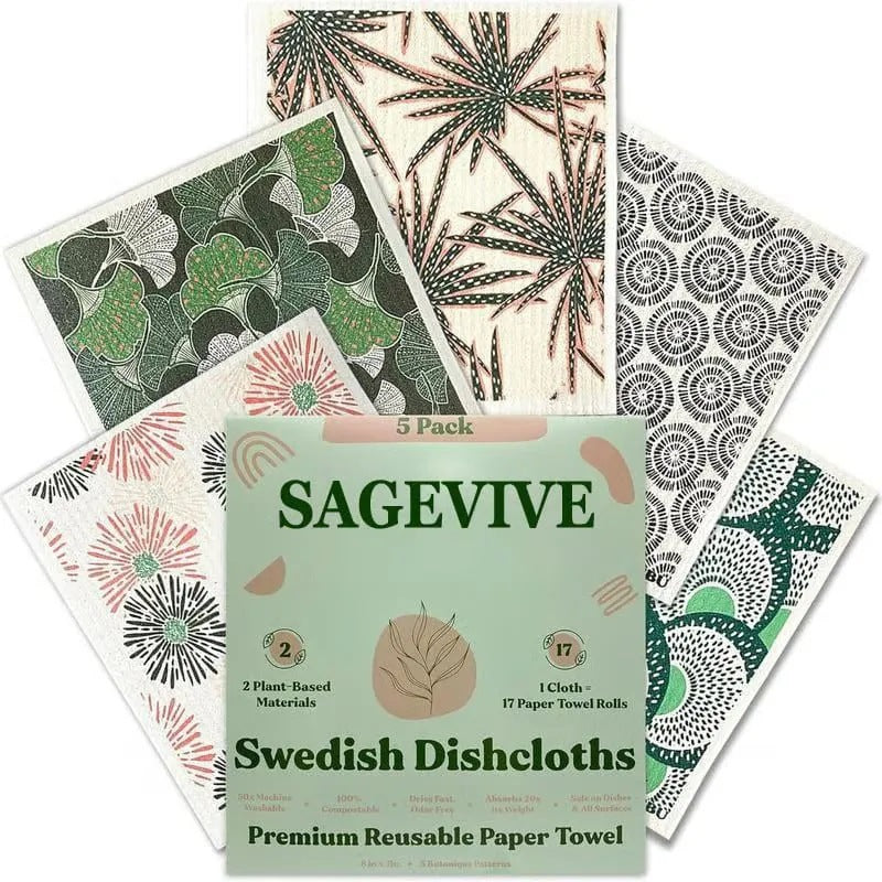Cross-Border Eco Swedish Dishcloths – Reusable Absorbent Cleaning Cloths for Kitchen, Dishes &amp; Home Cleaning 